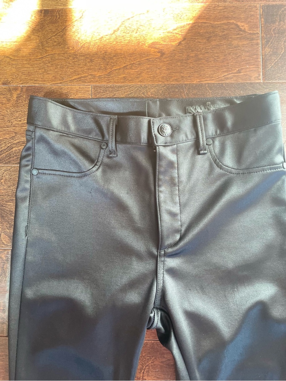 rag & bone New York Black Coated Skinny Jeans Size 28 - Picture 2 of 11